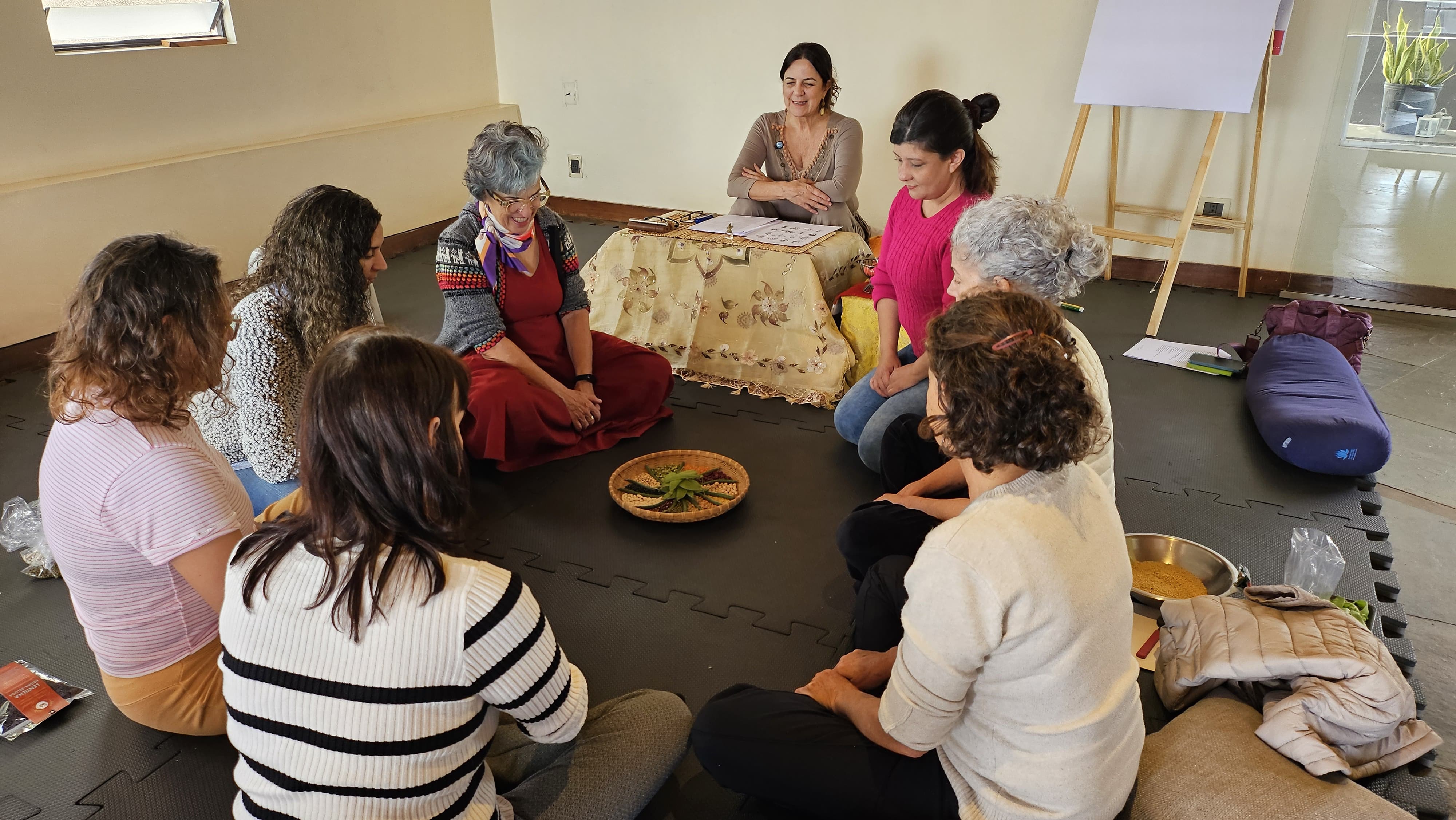 Turma reunida em roda durante o Módulo 2